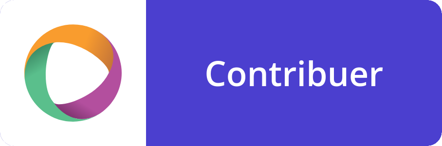 Bouton avec le logo d'Helloasso et la mention Contribuer.